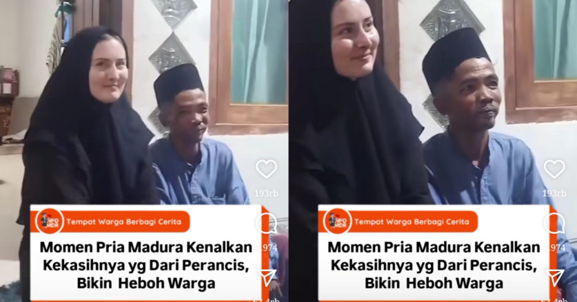 Pria Madura Kenalkan Kekasihnya Asal Perancis, Warga Kampung dan Warganet Geger