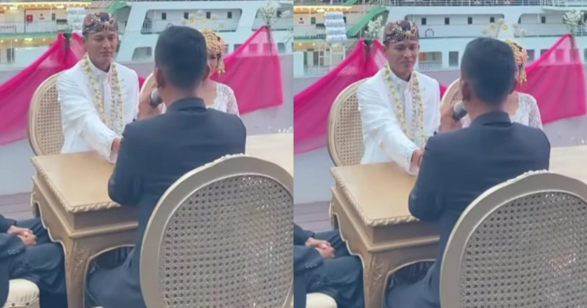 Viral Seorang Pria Menikahi Kekasihnya dengan Mahar Kapal Feri
